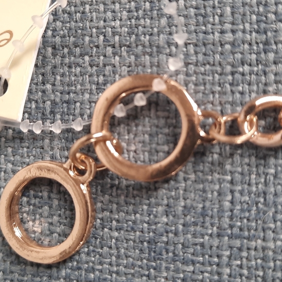 Toggle Bracelet Blue Beads Gold Chain Adjustable Length Fun Lightweight - Picture 4 of 6